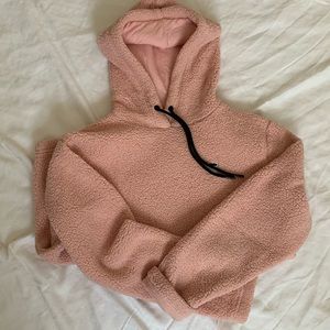 FILA pink teddy bear hoodie